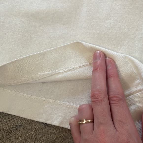 AS-IS White Cotton High Waisted Back Zip Shorts Pin Up Style - 1940/50s Style - Picture 6 of 16